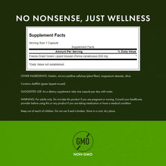 Swanson Green Lipped Mussel label detail indicating tested quality.