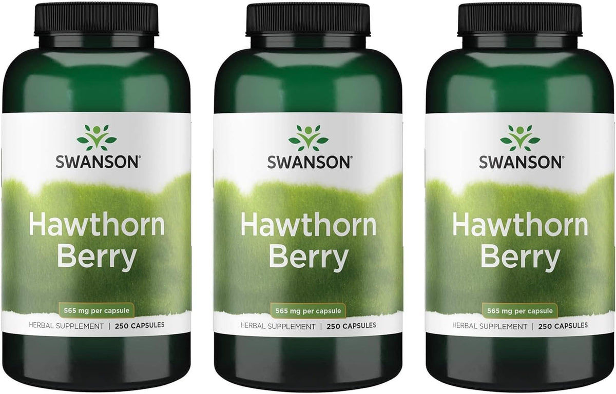 Swanson Hawthorn Berry supplement bottle showing antioxidant flavonoids for daily wellness