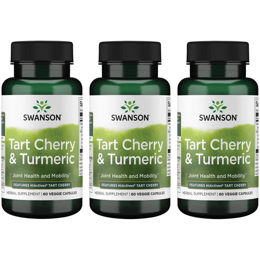 Swanson Hiactives Tart Cherry & Turmeric bottle for joint support and antioxidant wellness