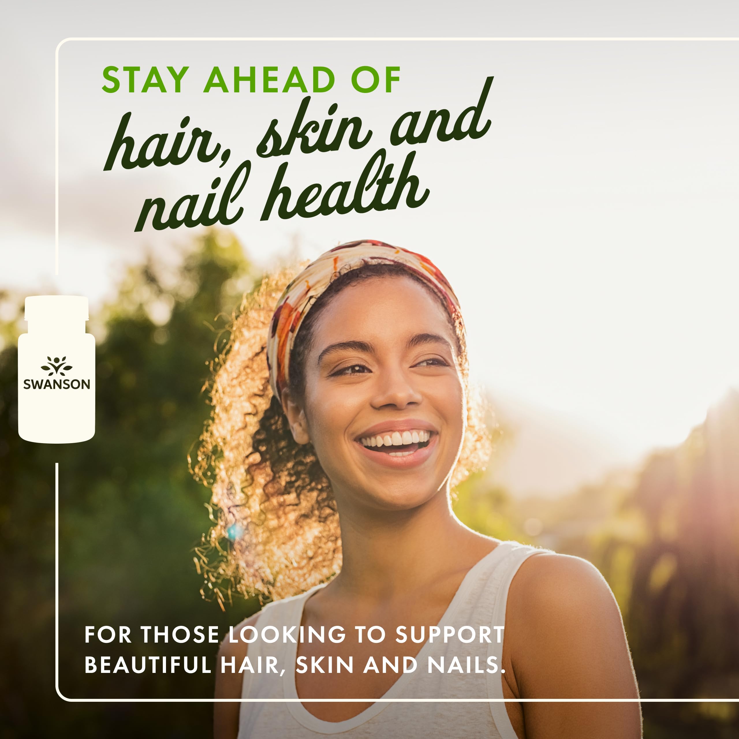 Swanson Horsetail supports a daily beauty routine for healthier hair, skin, and nails.