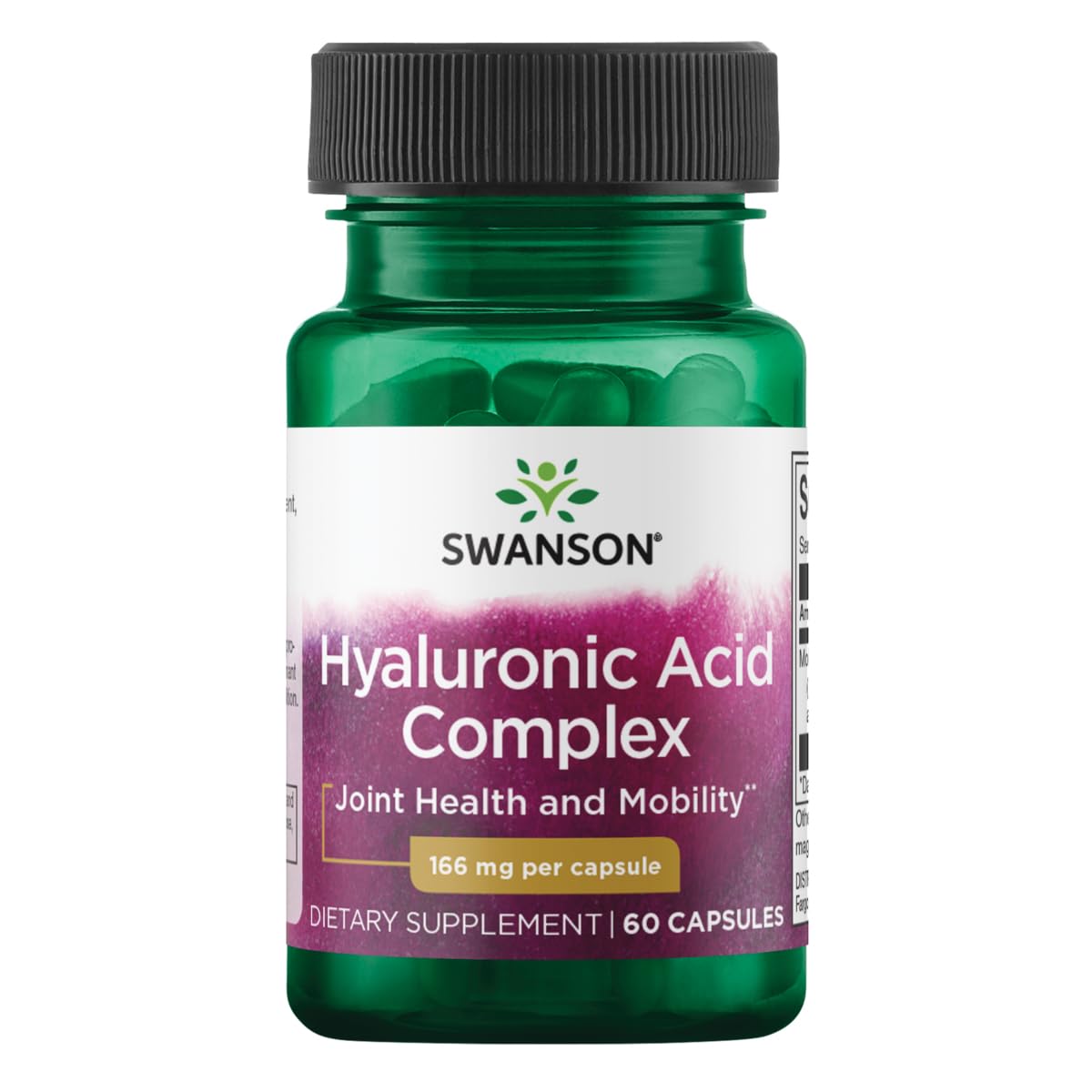 Swanson Hyal-Joint bottle front showing potent hyaluronic complex for joint support.