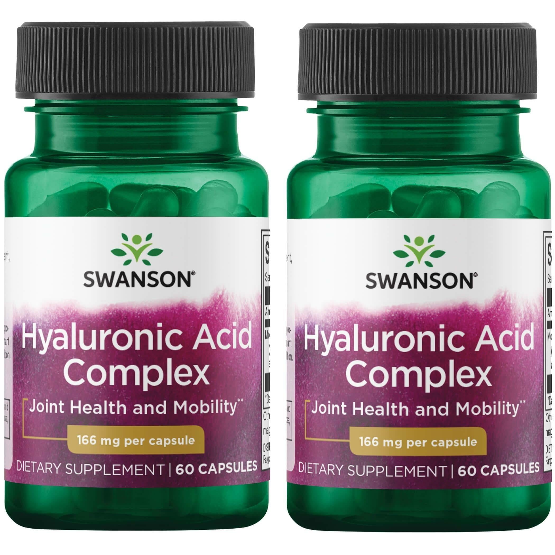 Swanson Hyaluronic Acid Complex bottle front highlighting joint support potential.