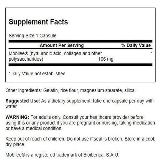 Swanson Hyaluronic Acid Complex bottle label showing quality and testing commitment.