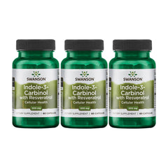 Swanson Indole-3-Carbinol with Resveratrol bottle front for daily wellness support