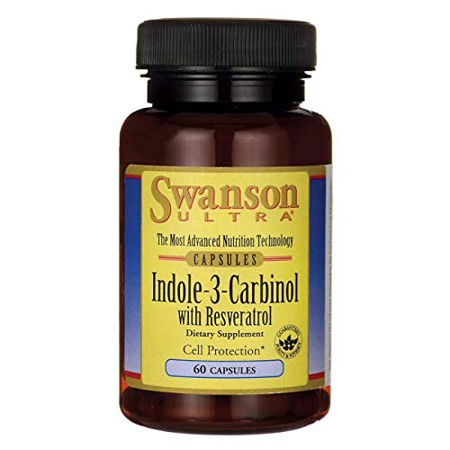 Swanson Indole-3-Carbinol with Resveratrol capsules closeup for convenient daily routine