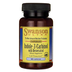 Swanson Indole-3-Carbinol with Resveratrol capsules closeup for convenient daily routine