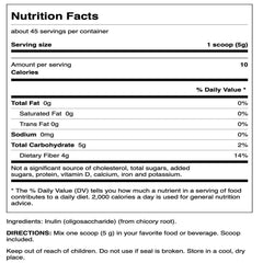 Swanson Inulin powder scoop demonstrates easy daily prebiotic mix.
