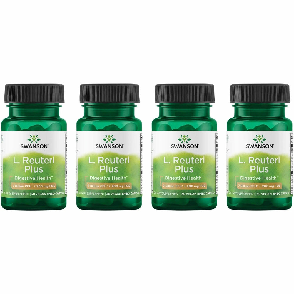 Swanson L. Reuteri Probiotic Plus bottle label promoting gut wellness