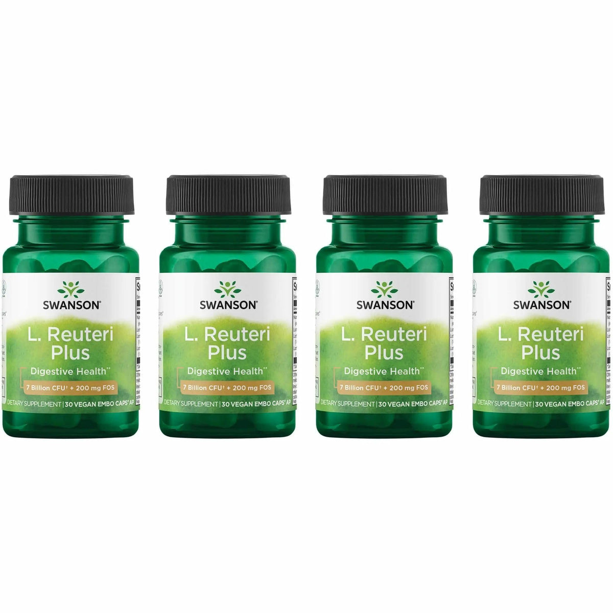 Swanson L. Reuteri Probiotic Plus bottle label promoting gut wellness
