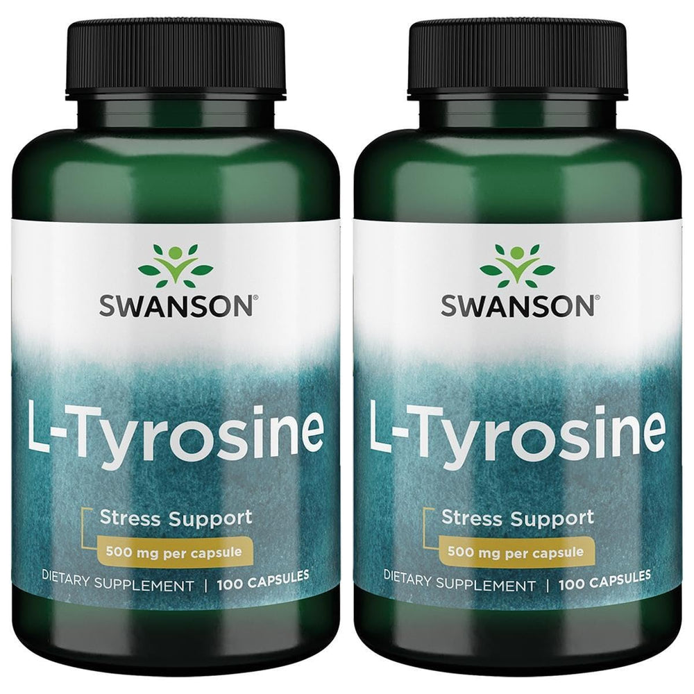 Swanson L-Tyrosine bottle for daily cognitive support and focus