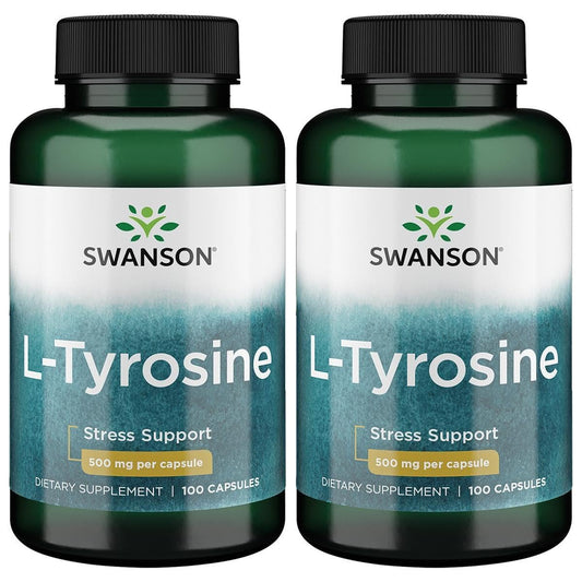 Swanson L-Tyrosine bottle for daily cognitive support and focus