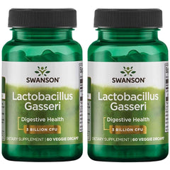 Swanson Lactobacillus Gasseri bottle with vegan probiotic capsules for gut health support