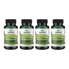 Swanson Lions Mane bottle emphasizes brain health support and full spectrum formula.