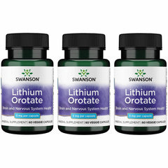 Swanson Lithium Orotate bottle front for mood and cognitive support.