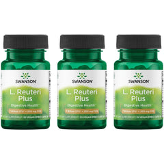 Swanson L. Reuteri Probiotic Plus bottle front for daily gut support.