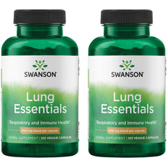 Swanson Lung Essentials capsules for respiratory support and immune health