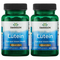 Swanson Lutein softgel bottle shows 40 mg strength for eye comfort and blue light support