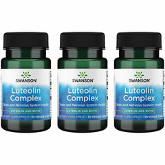 Swanson Luteolin Complex bottle front highlighting brain support and antioxidant blend.