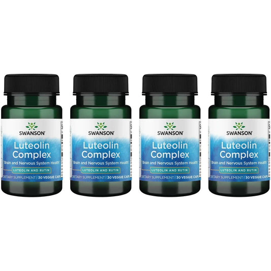 Swanson Luteolin Complex bottle showing capsules for memory support