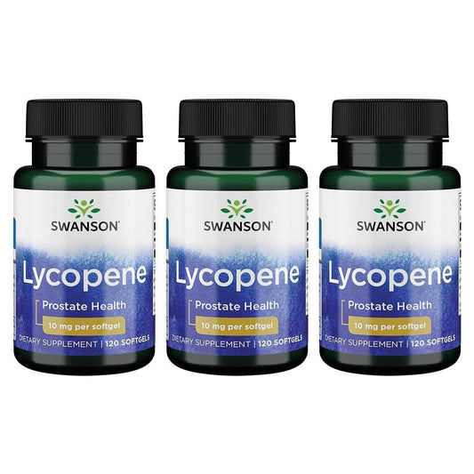 Swanson Lycopene 10 mg softgels bottle with label for antioxidant support.