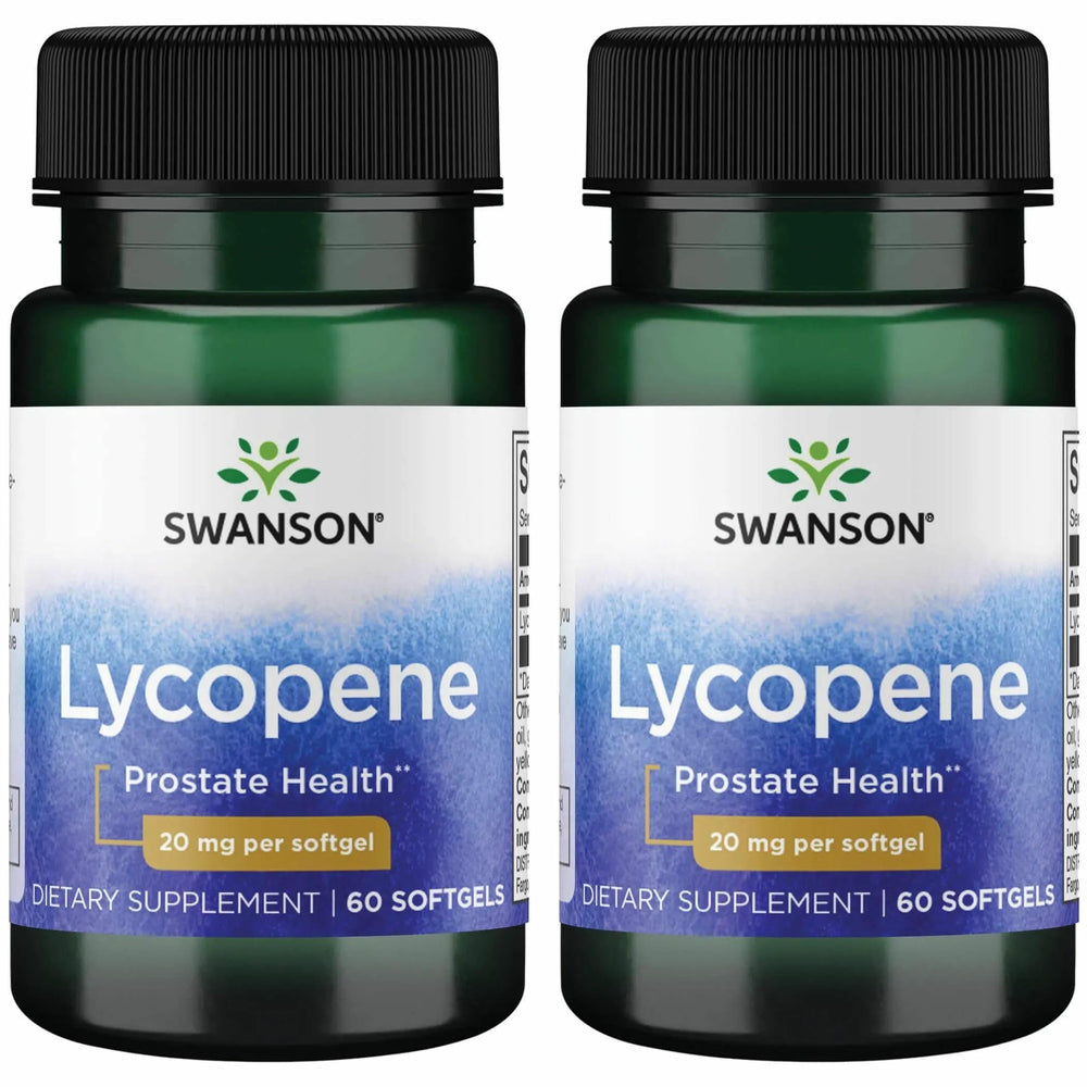 Swanson Lycopene bottle front with 60 softgels suggesting antioxidant support
