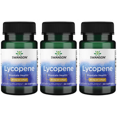 Swanson Lycopene bottle with capsules for potential prostate health support.
