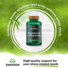 Swanson Magnesium L-Threonate capsules close-up in veggie capsule