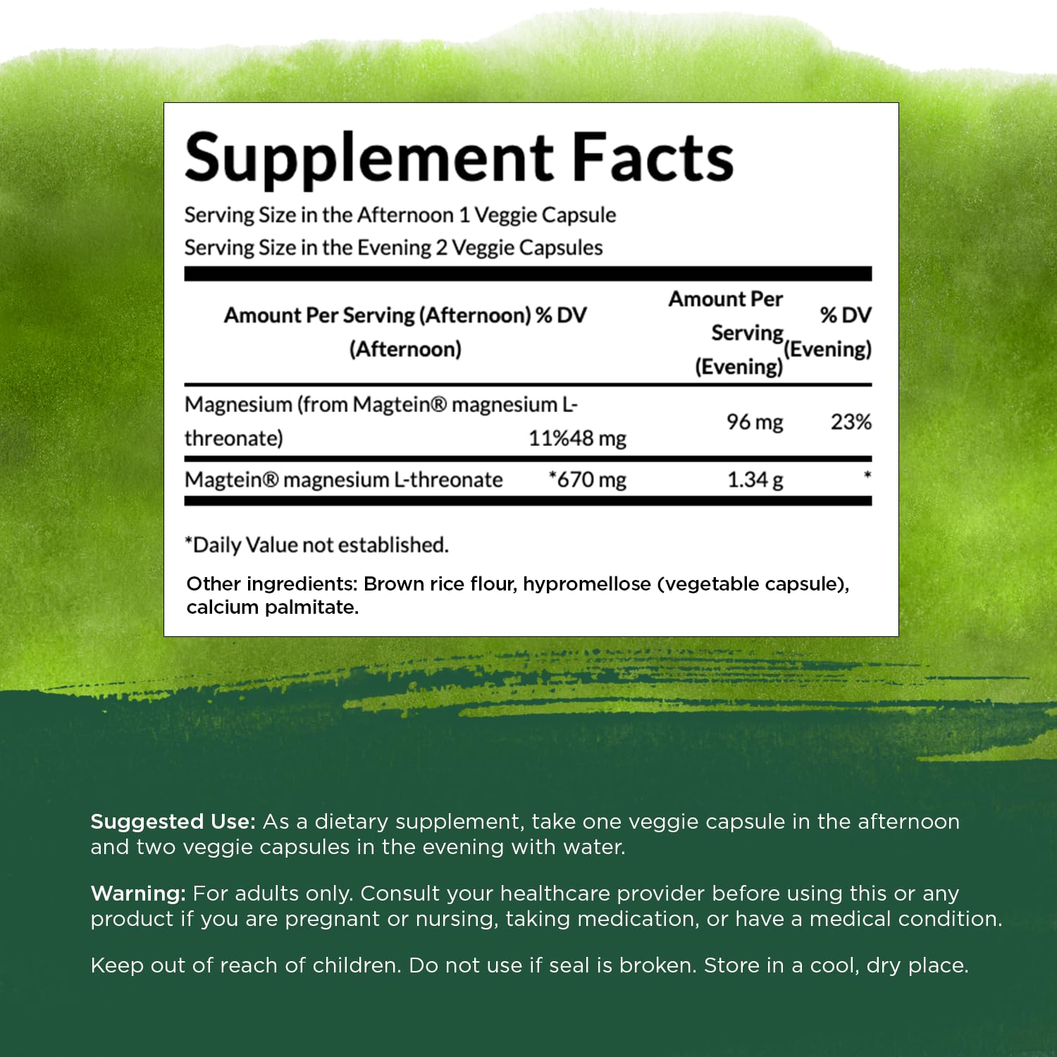 Swanson Magnesium L-Threonate health chart suggesting memory and learning support