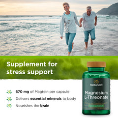 Swanson Magnesium L-Threonate label close-up highlighting potency for cognitive support
