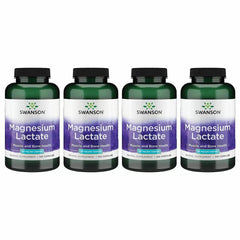 Swanson Magnesium Lactate bottle front displaying lactose-free mineral support