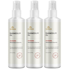 Swanson magnesium oil spray bottle application for muscle relief and skin nourishment