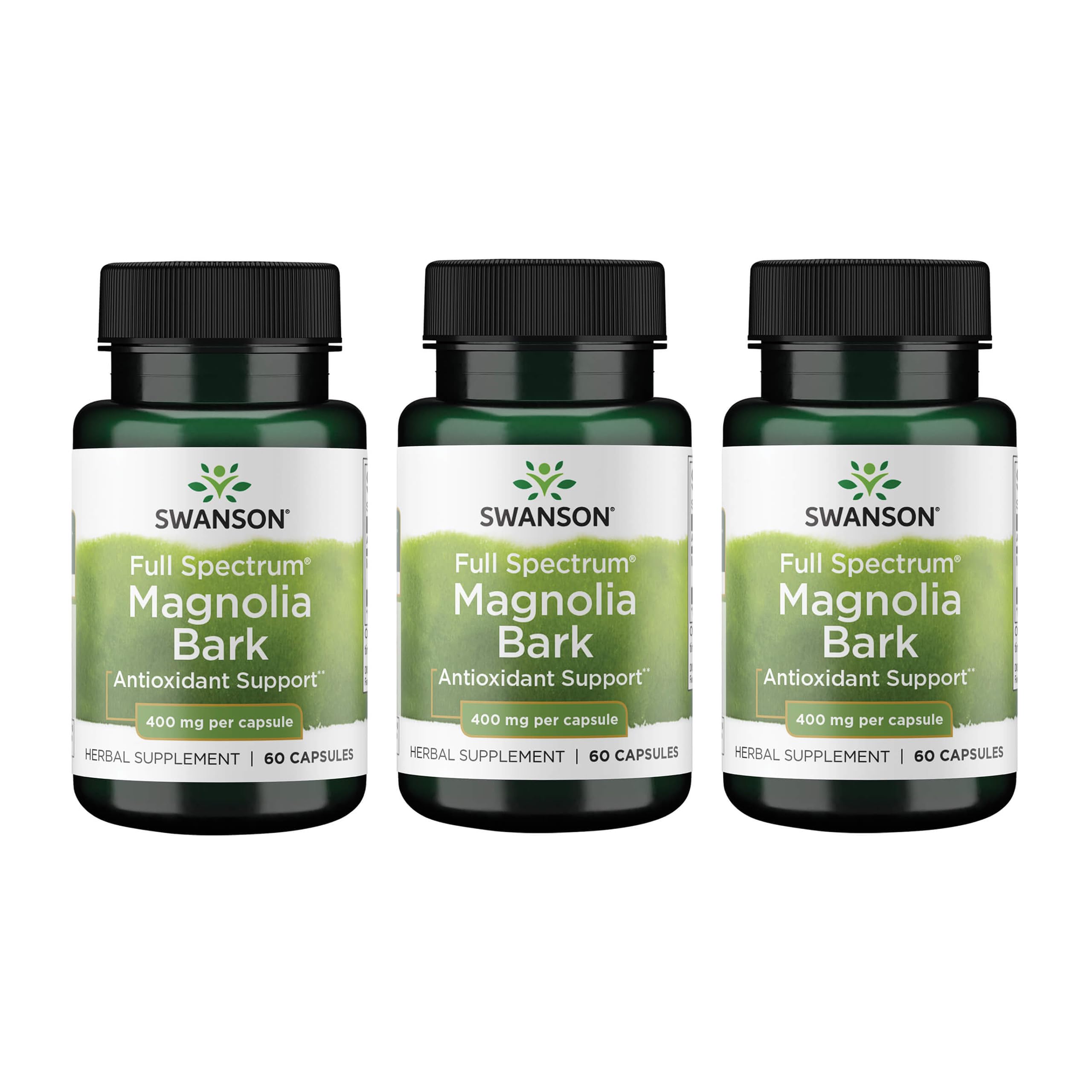 Swanson Magnolia Bark bottle pour supporting digestive and nervous system wellness