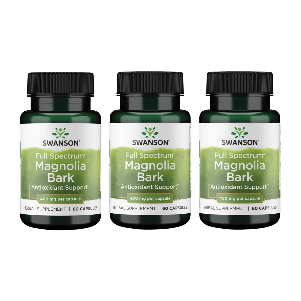 Swanson Magnolia Bark bottle pour supporting digestive and nervous system wellness
