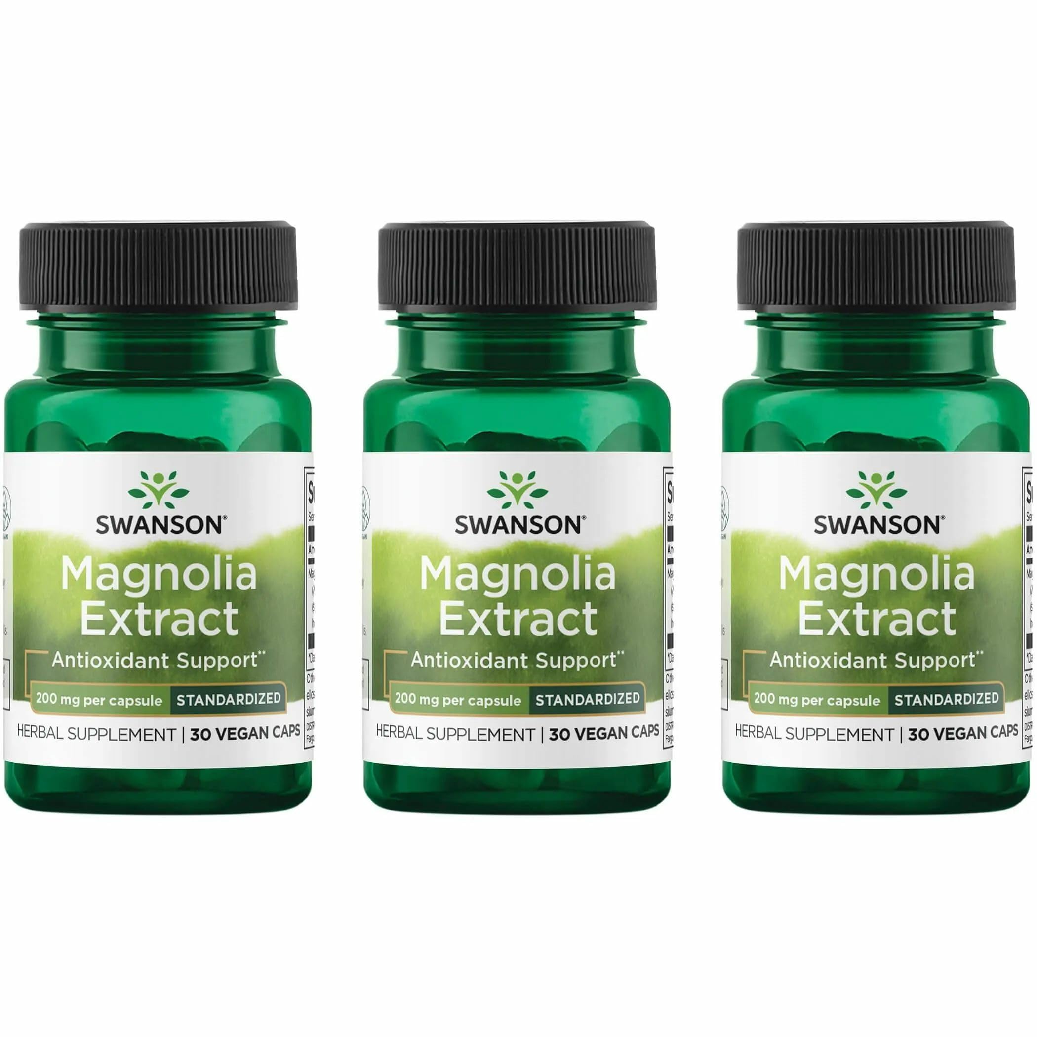 Swanson Magnolia Bark bottle with capsules for digestive support.