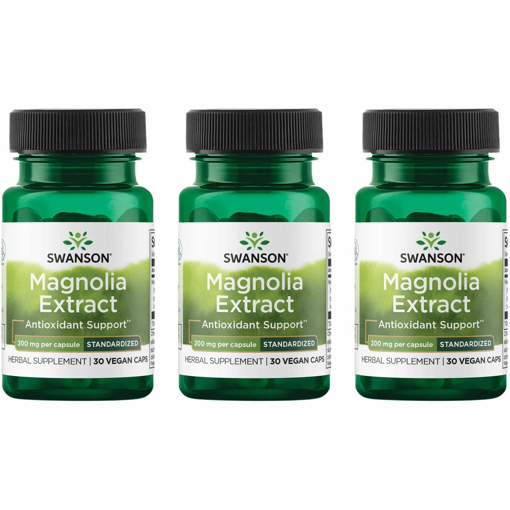 Swanson Magnolia Bark bottle with capsules for digestive support.