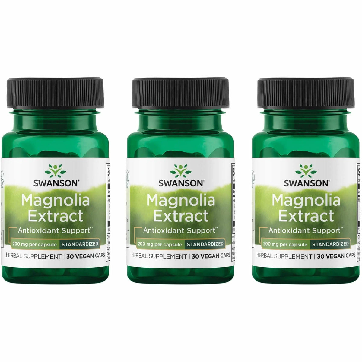 Swanson Magnolia Bark bottle with capsules for digestive support.