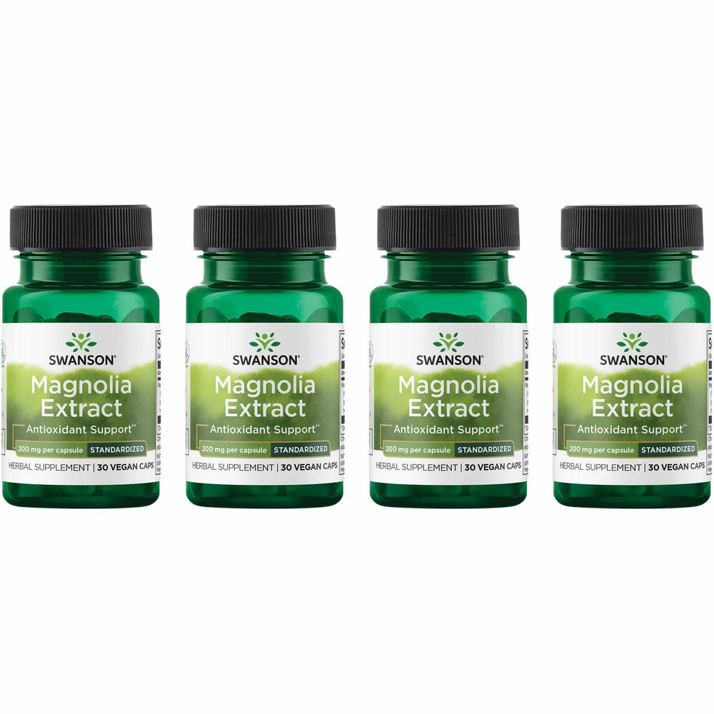 Swanson Magnolia Bark capsules in bottle for digestive and nervous system wellness support.