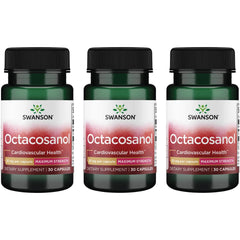 Swanson Maximum-Strength Octacosanol bottle with capsules for potential cardiovascular support.