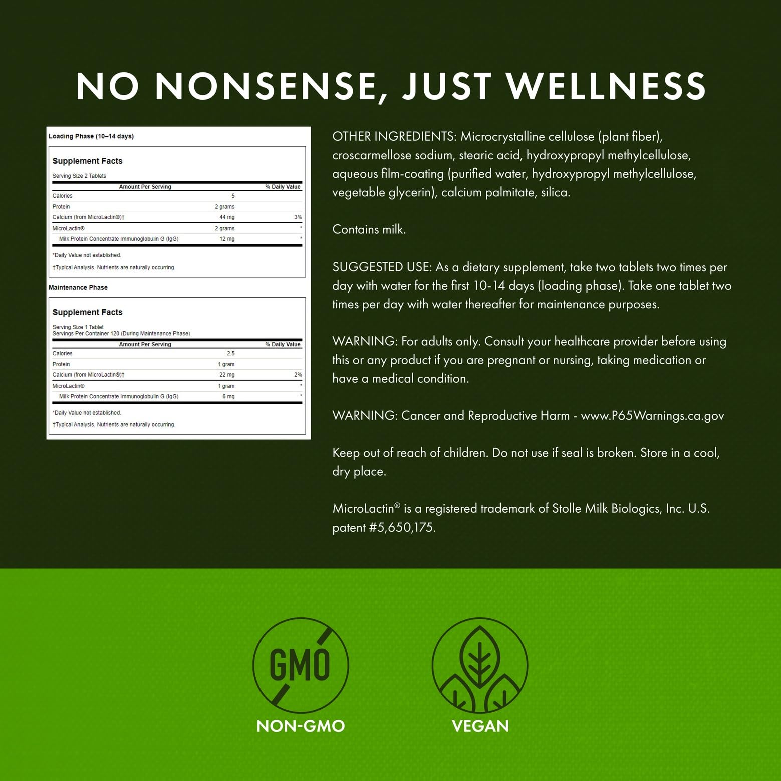 Swanson Microlactin label front: quality science-based supplement crafted in Fargo.