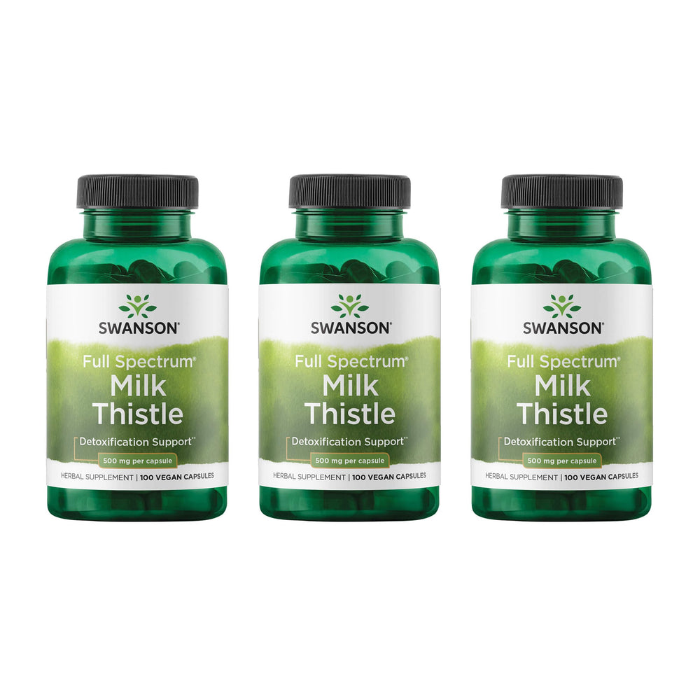 Swanson Milk Thistle bottle front with 500 mg serving for liver support