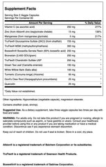 Swanson Mobility Essentials bottle label close-up highlighting science-based formulation for informed wellness choices.