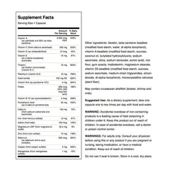 Swanson Multi-Min Mineral label detail showing vitamins and minerals