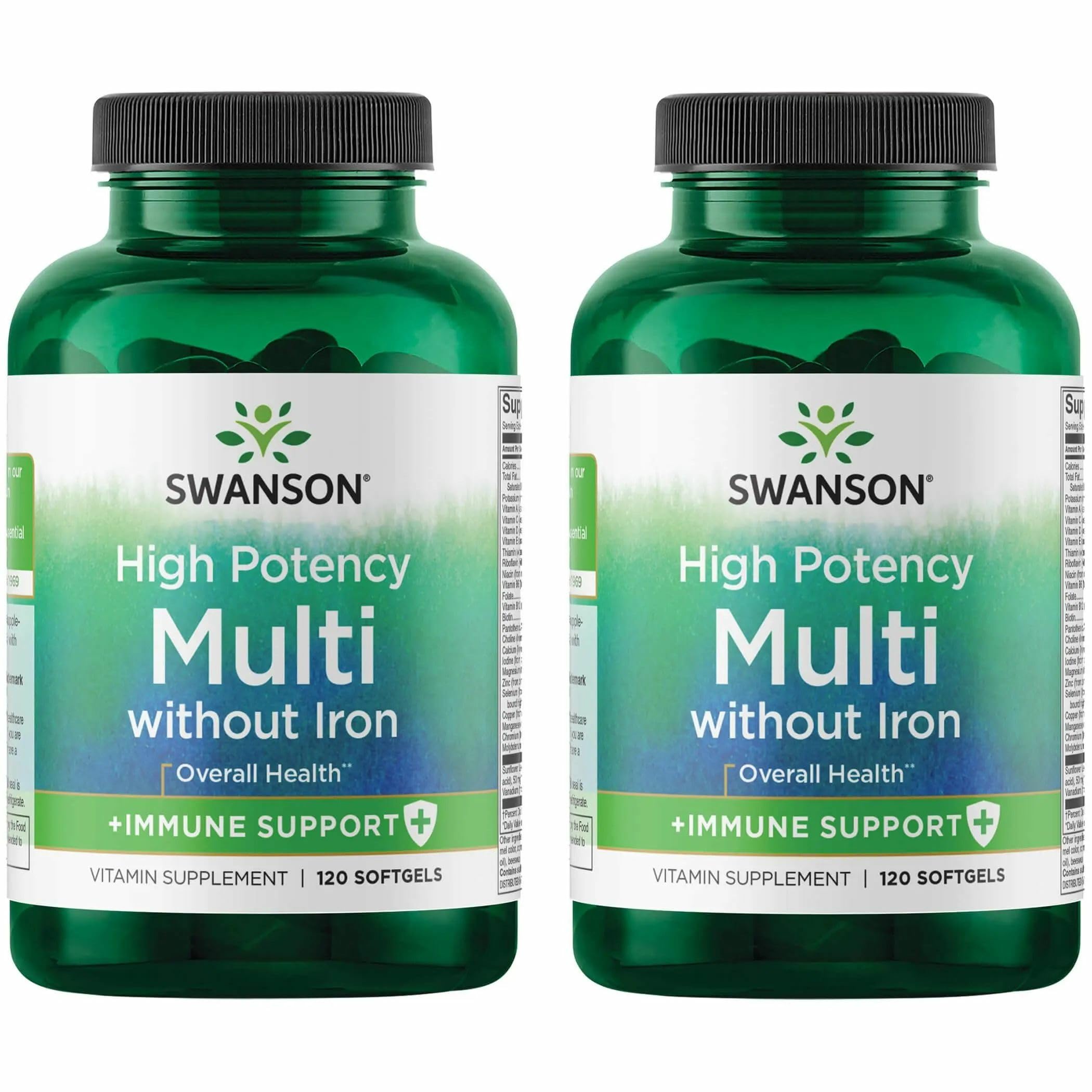 Swanson Multi Without Iron bottle front view for daily wellness
