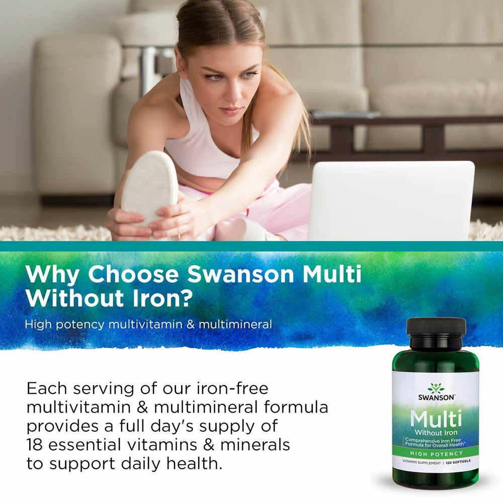 Swanson Multi Without Iron bottle with glass for everyday use