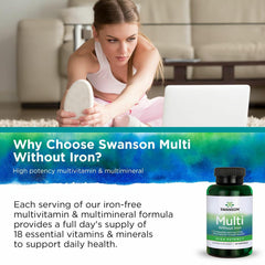 Swanson Multi Without Iron bottle with glass for everyday use