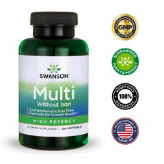 Swanson Multi Without Iron supplement scene reflects quality and science