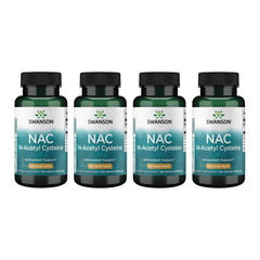 Swanson NAC bottle front with 600 mg capsules for daily support.