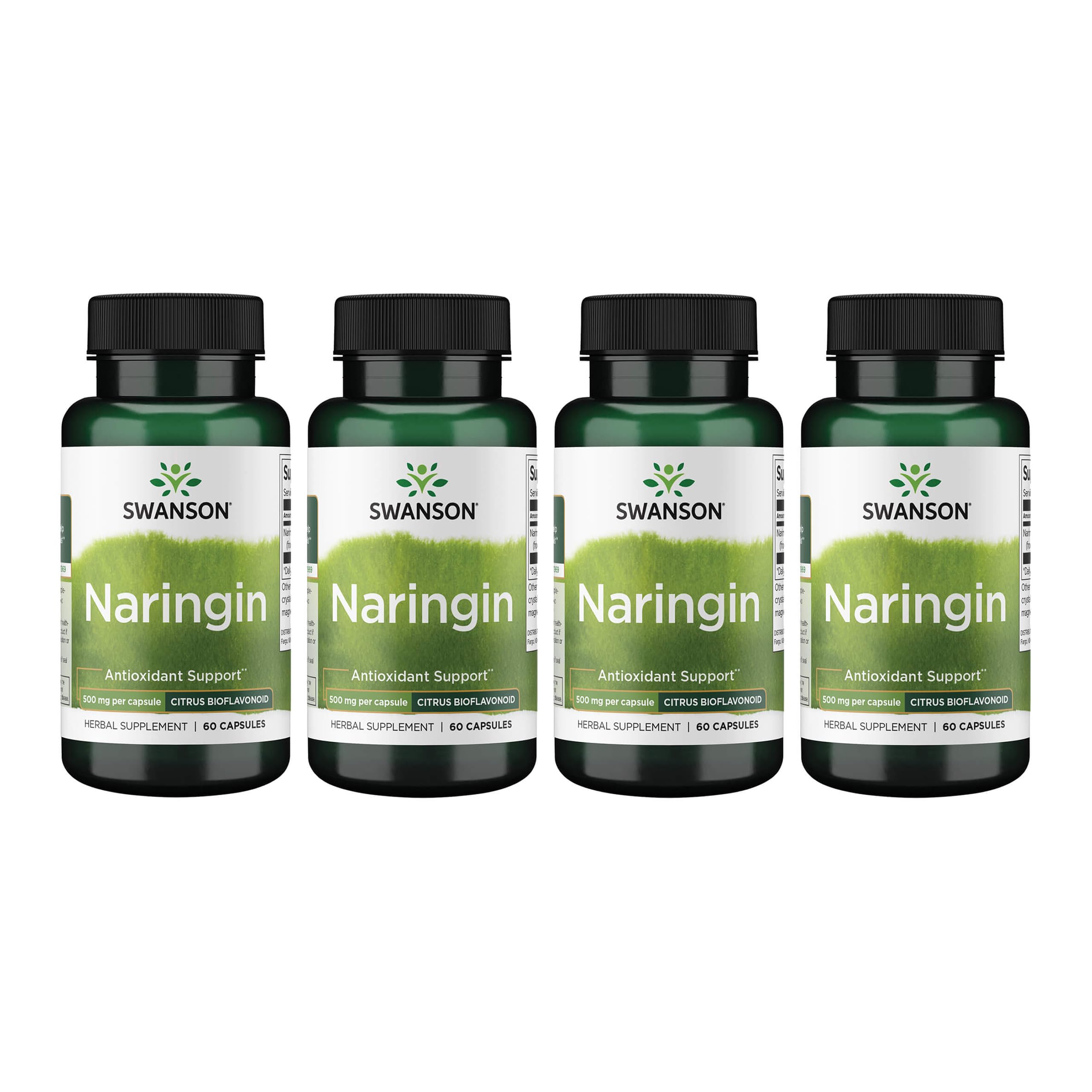 Swanson Naringin 500mg capsules in bottle for citrus flavonoid support.