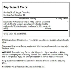 Swanson Nootropic Brain Food 60 vegan capsules for cognitive support