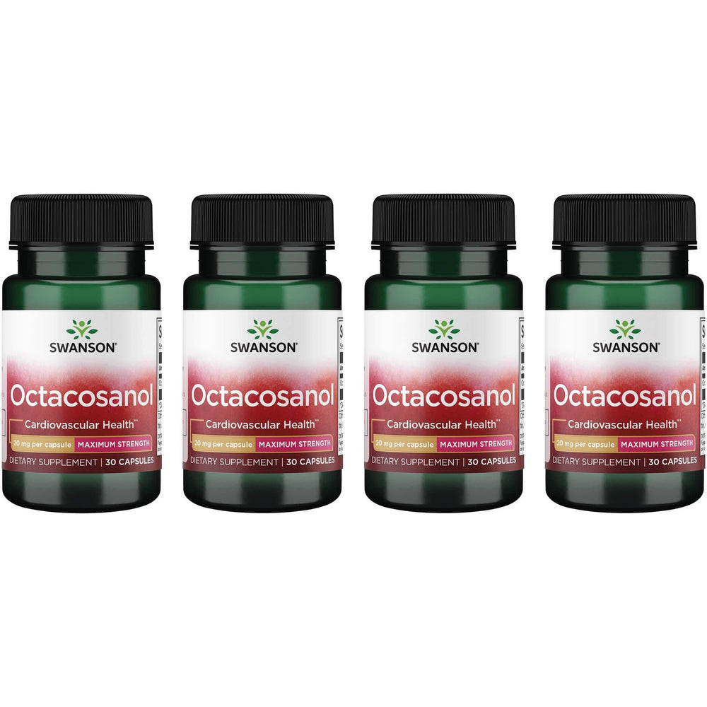 Swanson Octacosanol 20 mg capsules for cardiovascular health and cholesterol metabolism